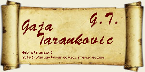 Gaja Taranković vizit kartica